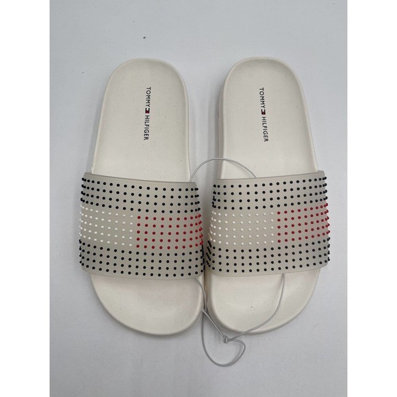 Tommy Hilfiger TWDEBLIN-X Women's Fashion Slides All White Logo US Size 6 M - Picture 6 of 9